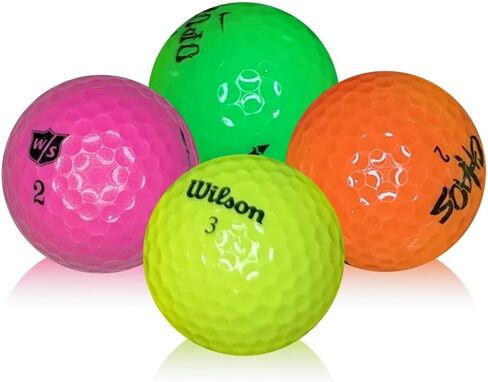 Afford-A-Ball Golf. (50 Pack) Used and Recycled Color Golf Ball Mix. Miscellaneous Value Brands Mix. Colored Golf Accessories for Men & Women. in Kuwait