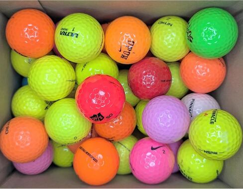 Afford-A-Ball Golf. (50 Pack) Used and Recycled Color Golf Ball Mix. Miscellaneous Value Brands Mix. Colored Golf Accessories for Men & Women. in Kuwait