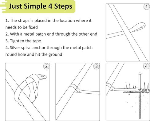 Trampoline Stakes, 8 Pcs Heavy Duty Trampoline Anchor Kit, Ground Stake Apply to Trampoline, Tent, Swing in Saudi Arabia