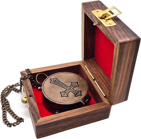Engraved Compass - Proverbs 3:5-6 | Perfect for Graduation, Religious, Missionary, and Christian Gifts,(Trust in The Lord with All Your Heart) in Saudi Arabia