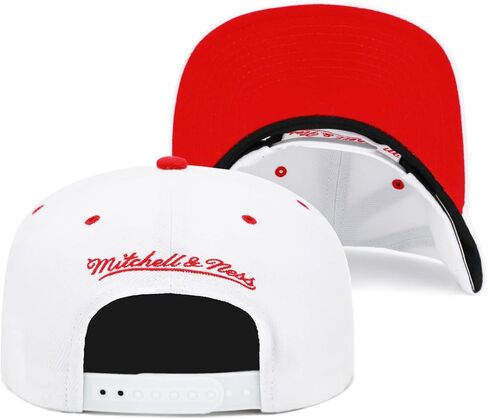 Mitchell & Ness Chicago Bulls NBA The Champs Snapback Hat Cap - White/NBA Finals 1998 Side Patch in Saudi Arabia