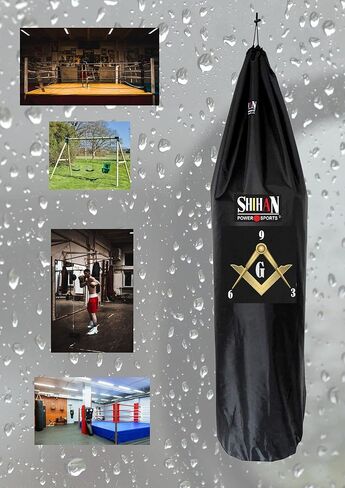 غطاء حقيبة الملاكمة الرياضية من شيهان، مقاوم للماء بقطر 5-6 أقدام و24 بوصة، حماية كبيرة في الهواء الطلق لحقائبك المثالية القائمة بذاتها، أسود in Kuwait