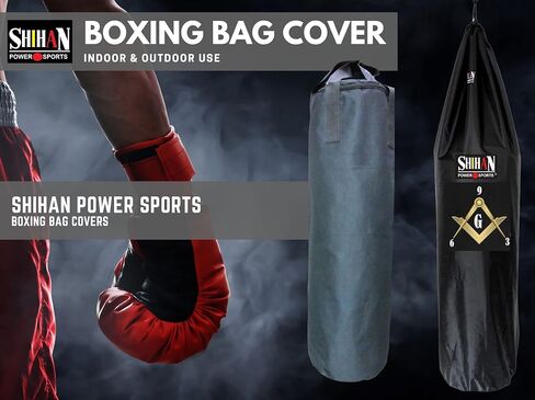 غطاء حقيبة الملاكمة الرياضية من شيهان، مقاوم للماء بقطر 5-6 أقدام و24 بوصة، حماية كبيرة في الهواء الطلق لحقائبك المثالية القائمة بذاتها، أسود in Kuwait