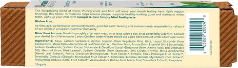 Himalaya Botanique Complete Care Toothpaste, Herbal, Mint Flavor, Fights Plaque, Freshens Breath, Fluoride Free, No Artificial Flavors, SLS Free, Cruelty Free, Foaming, 5.29 Oz, 1 Pack in Saudi Arabia