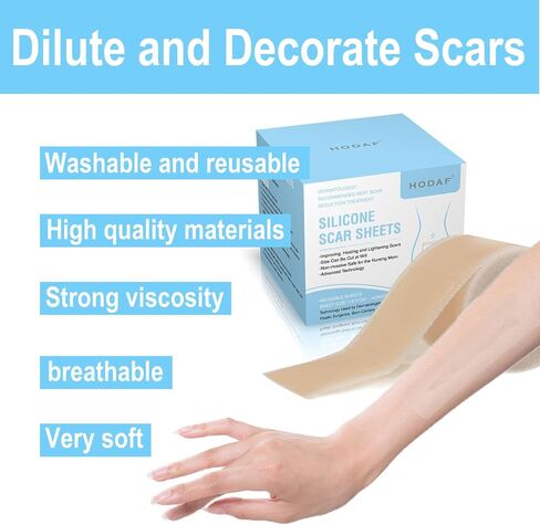 Silicone Scar Sheets (1.6" x 120" Roll-3M), Silicone Scar Tape Roll, Scar Silicone Strips, Tummy Tuck, Keloid, and Surgical Scars - Scar Removing Paste Silicone sheet in Saudi Arabia