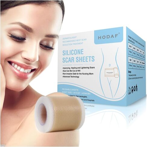 Silicone Scar Sheets (1.6" x 120" Roll-3M), Silicone Scar Tape Roll, Scar Silicone Strips, Tummy Tuck, Keloid, and Surgical Scars - Scar Removing Paste Silicone sheet in Saudi Arabia
