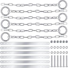 Hotop 6 Sets Ground Anchor Kit Recreation Swing Set Anchors Trampoline Stakes Tie Down Accessories for Outdoor Supplies