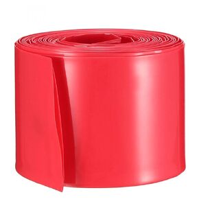 uxcell 43mm Flat PVC Heat Shrink Tubing Battery Wrap 5m Length for 26650 Battery Red