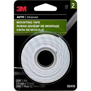 3M Mounting Tape, 03410, 1/2 in x 75 in