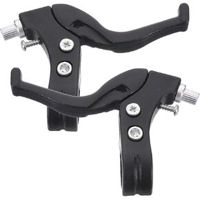 BESPORTBLE 1 Pair Kids Bike Brake Lever V-Brake Handlebar Kids Bicycle Replacement Parts Universal Aluminum Brake Handle for Children Bicycle,Road Bike,Folding Bike,Mongoose Bike (Black)