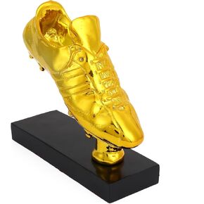 7.08 Inch Golden Boot Soccer Trophy, Soccer Trophy, Best Soccer Trophy Resin Replica with Electroplating Process for Office Decorations Fans Gifts and Birthday Gift