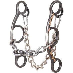 Classic Equine Sherry Cervi Diamond Shank Gag Barrel Bit with Sweet Iron Chain, Short Shank