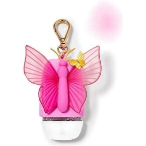 Bath Body Works Hand Sanitizer Holder Light Up Butterfly, 1 Count (Pack of 1), Pink