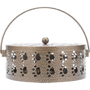 Cute Cat's Claw Mosquito Coil Holder with Handle Metal Fireproof Mosquito Coils Burner Outdoor Camping Use