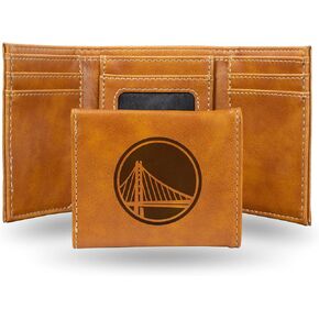 Rico Industries NBA Laser Engraved Trifold Wallet, Golden State Warriors