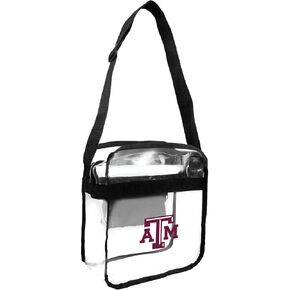 Littlearth Unisex-Adult NCAA Texas A&M Aggies Clear Carryall Crossbody Bag, Clear, 12" x 12" x 6"