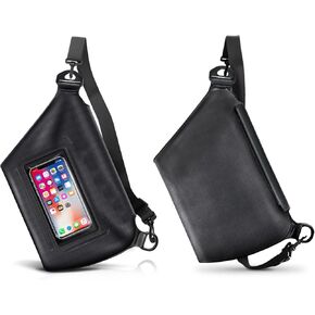 Maveek Waterproof Pouch for Water Sports, Screen Touchable Phone Dry Bag with Adjustable Waist Straps, Water Resistant Waist Bag for Rafting Swimming Snorkeling Floating Kayaking Boating for Men Women
