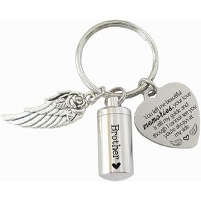 in Memory of Brother Mini Cremation Urn Keychain Loss of Brother Sympathy Gifts Small Urns for Ashes Keepsake for Brother Memorial Gift