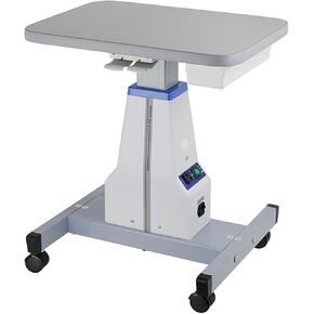 Optometrist Motorized Table- Ophthalmic Electric Table Optical Eyeglass Instrument Table with Drawer Working Professional Medical Cart Dental Cart Size 15.7" Wide,22.8" Long