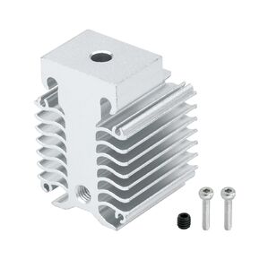 3D Printer xirbbo Heat Dissipation Block, Ender 3 V3 Silver Aluminum 3D Printer Heatsink Radiator, Hotend Replacement Parts 3D Printing Heatsink Accessory, for Ender 3 V3 KE and Ender 3 V3 SE
