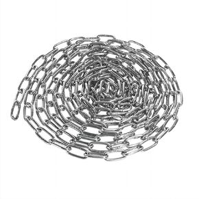 Small metal 304 Stainless steel chain for hanging household outdoor camping pet chain - Length：9.8'（3M）thickness：0.08"(2mm)