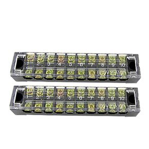 uxcell a10091500ux0009 2 Piece Cover Screw Terminal Strip 600V 15A Barrier Block, 10 Position