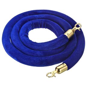 YOKIVE Pink Velvet Stanchion Rope Crowd Control Barrier Rope, Manage The Crowd, Great for Hotels, Theaters, Ticket Offices (Golden, 8 Feet)