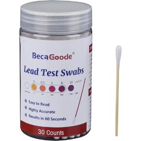Lead Test Swabs w/t Withe Tops to Avoid False Negative - 30 Counts