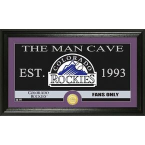 عملة The Highland Mint MLB Man Cave البرونزية، صورة بانورامية لسك العملة، كولورادو روكيز in Kuwait