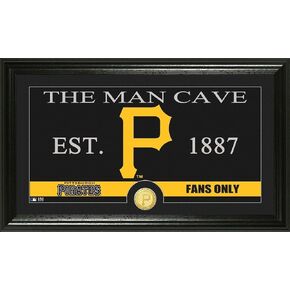 عملة Highland Mint MLB Man Cave البرونزية، صورة بانورامية لسك العملة، Pittsburgh Pirates in Kuwait