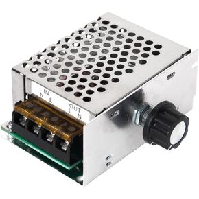 منظم جهد تيار متردد 4000 وات 220 فولت PWM، تنظيم تيار متردد 10-220 فولت، وحدة تحكم سرعة محرك SCR، منظم جهد إلكتروني، Ldeal للتطبيقات التي تتطلب محرك جهد منخفض in Kuwait