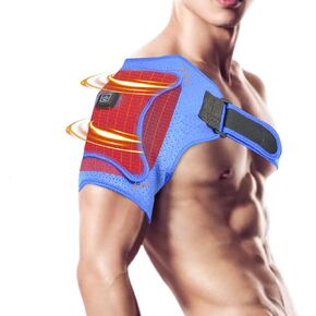 Heated Shoulder Wrap Brace with 3 Adjustable Heat Settings - Support for Pain Relief in Rotator Cuff, Frozen Shoulder, Bursitis, Tendonitis, Dislocation, and Muscle Pain (Unisex)