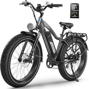 Electric Bike for Adults,Upgraded 48V 20Ah Removable Battery,Peak 1000W Powerful Motor,70Mi Long Range,26"x4" Fat Tire,UL Certified 7-Speed