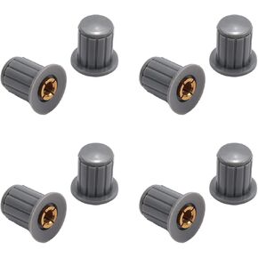 Fielect Potentiometer Control Knob 5Pcs 4mm Insert Shaft 16x16.5mm Plastic Potentiometer Volume Control Rotary Knob Gray