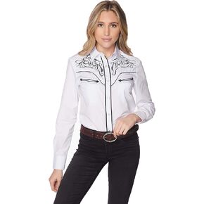 قميص نسائي غربي كاجوال بأزرار سفلية من Rodeo Clothing، قمصان مطرزة لراعية البقر الريفية للنساء in Kuwait