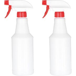 PATIKIL 500ml/16oz Plastic Spray Bottles, 2pcs Adjustable Nozzle Leak Proof Empty Water Mist Stream Sprayer for Cleaning Solutions Plants Hair, Red