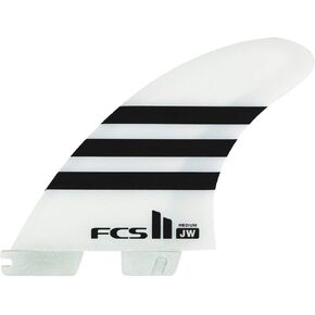 FCS II JW PC Thruster Fin Set Black/White Medium