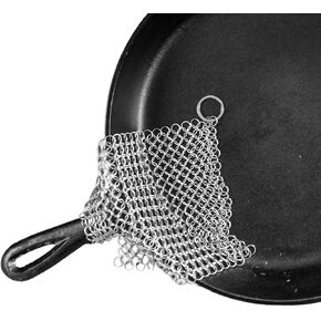 The Ringer - The Original Stainless Steel Cast Iron Cleaner, Patented XL 8x6 Inch Design