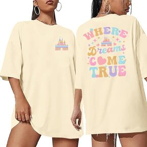 Magic Kingdom Shirt for Women: Funny Castle Graphic Tees Magical Fairy Tale Lover Gift Casual Short Sleeve Tops
