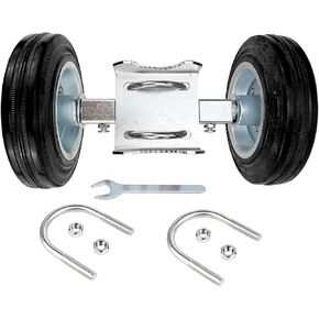 6 Inch Rolling Gate Wheel, Heavy Duty Sliding Gate Casters ，6-inch Solid Rubber Wheels,Rolling Gate Carrier Wheels for Chain Link Fence Rolling Sliding Gates，Metal Tube Gates and Driveway Gates