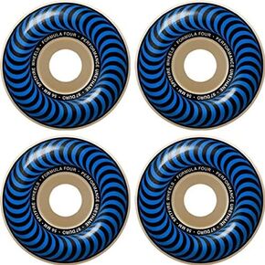 Spitfire Wheels Formula Four Classic Natural/Blue Skateboard Wheels - 56mm 97a (Set of 4)