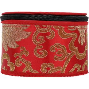 Singing Bowl Mallet Drumsticks Tibetan Singing Bowl Storage Bag Cotton Sound Bowl Case Nepal Bowl Holder for Buddha Sound Bowl ( Random Color ) 16CM Tibetan Bowl Case