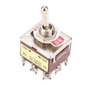 Heavy Duty Rocker Toggle Switch, ON-ON 2 Position 3PDT 9 Pin Electrical Toggle Switch for Auto Car Home Appliance, 15A/250VAC, 10A/380VAC, Screw Terminals,switching power supply