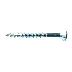 Wood Screws #8 x 1-1/2 in Type 17 Point w/Nibs Particle Board Screws 120 PCS Flat Head Steel Zinc Coated Wood Screws Great for Particle Board, MDF, Cabinet Hinges, Furniture, Woodworking
