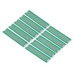 PATIKIL 3.1" x 0.8" PCB Board Circuit, 24 Pcs Prototype Perfboard Solder Boards for DIY Soldering and Electronic Project Circuit Boards Solderable Breadboard, Green