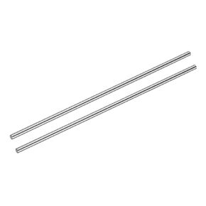 uxcell 2 Pcs Linear Motion Rod Shaft Guide 8mm x 406mm (0.315" x 15.98") Hardened Chrome Plated Steel Linear Rail Rod for 3D Printer, CNC Machine