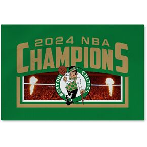 Northwest NBA Boston Celtics NBA Champions 2024 Washable Rug, 32" x 20", Gold Rise