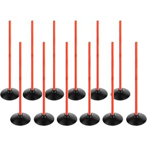 Orange Soccer Agility Poles Set Detachable Sports Trainning Speed Pole Slalom Poles with Rubber Base Sport Traning Equipment