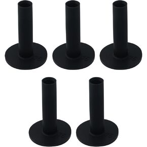 5PCS Rubber Golf Tees Good Elasticity Golf Ball Base Black 90 Degree Rotation Available Golf Ball Holder for Golf Game Grassland Sports (65mm/2.56Inch)