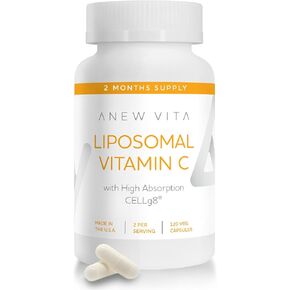 Liposomal Vitamin C Supplement - Enhanced Immunity Support, Antioxidant Rich, Optimal Absorption & Bioavailability, Ascorbic Acid Power, Non-GMO, Gluten-Free, Plant-Based - 120 Veggie Caps